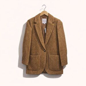 Madewell The Larsen Blazer in Boucle Womens XS Toffee Melange